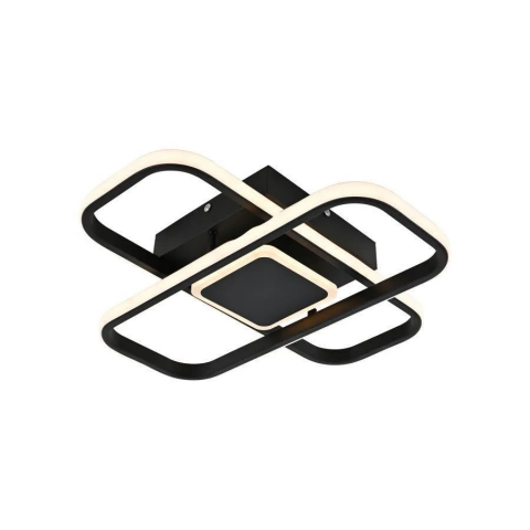 Lustra LED cu telecomanda ANICA 52W, 2 Elemente, lumina Rece/Calda/Neutra, Dimabila, Negru [2]