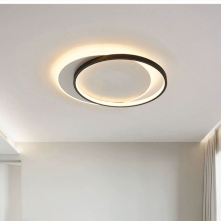 Lustra LED cu telecomanda CHIARA 76W, 3 Cercuri, lumina Rece/Calda/Neutra, Dimabila, Negru [1]