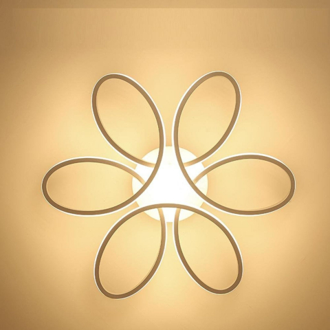 Lustra LED impletita cu telecomanda, 75W, alb, lumina rece/calda/neutra, intensitate reglabila [3]