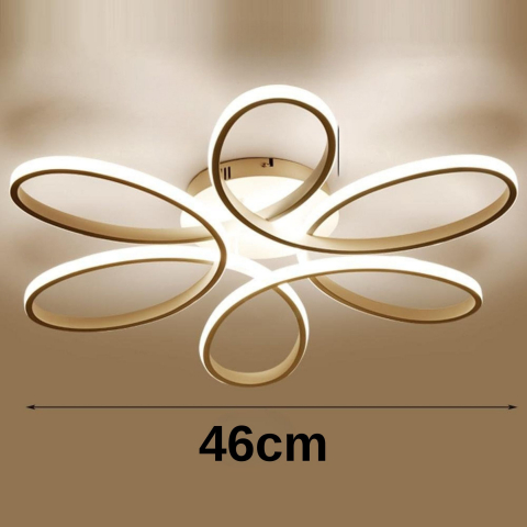 Lustra LED impletita cu telecomanda, 75W, alb, lumina rece/calda/neutra, intensitate reglabila [2]