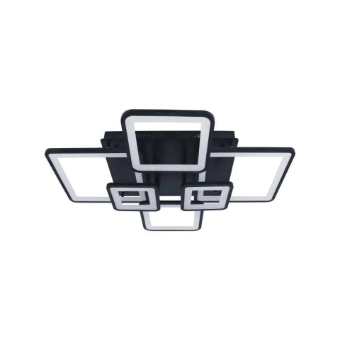 Lustra LED cu telecomanda  124W, 6 Patrate, lumina Rece/Calda/Neutra, Dimabila, Negru [3]