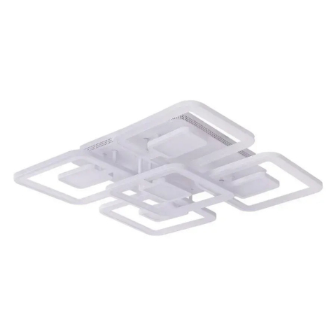 Lustra LED cu telecomanda FELIX 107W, 5 Patrate, lumina Rece/Calda/Neutra, Dimabila, Alb [3]