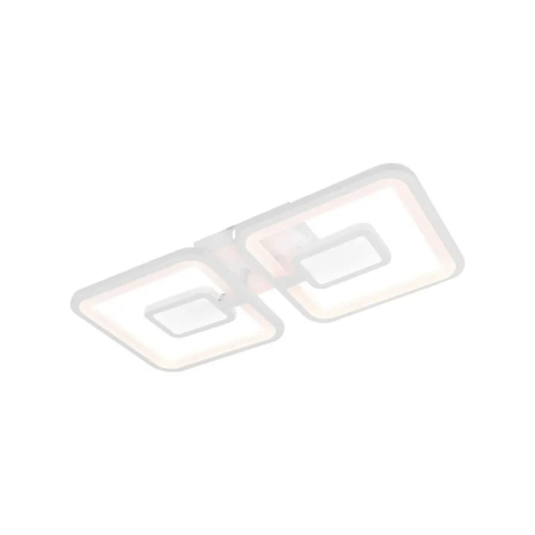 Lustra LED cu telecomanda FELIX 57W, 2 Patrate, lumina Rece/Calda/Neutra, Dimabila, Alb [3]