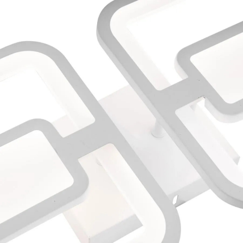 Lustra LED cu telecomanda FELIX 57W, 2 Patrate, lumina Rece/Calda/Neutra, Dimabila, Alb [1]