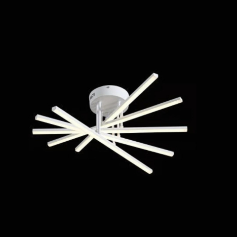 Lustre LED - Lustra LED cu Telecomanda GIO, 90W, 5 Elemente, Lumina Rece/Clada/Neutra, Dimabila, Alb