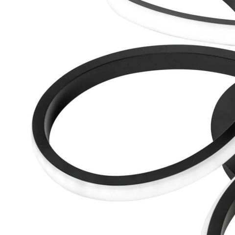 Lustra LED cu telecomanda HELIX 108W, lumina Rece/Calda/Neutra, Dimabila, Negru [1]