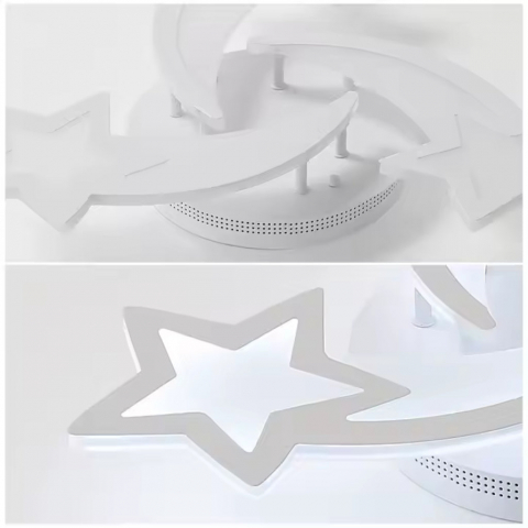 Lustra LED moderna cu telecomanda 48W, design stele decorative, lumina reglabila calda rece neutra, dimabila [1]