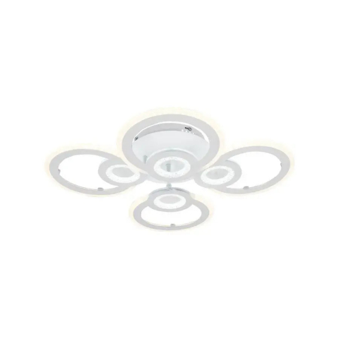 Lustra LED cu telecomanda KADE 72W, 4 Cercuri, lumina Rece/Calda/Neutra, Dimabila, Alb [1]