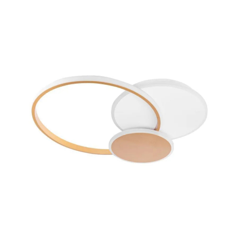 Lustra LED cu telecomanda KILLIAN 120W, 3 Cercuri, lumina Rece/Calda/Neutra, Dimabila, Auriu Alb [2]