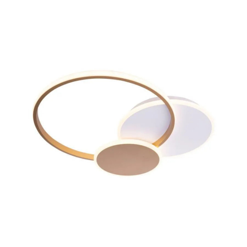 Lustra LED cu telecomanda KILLIAN 120W, 3 Cercuri, lumina Rece/Calda/Neutra, Dimabila, Auriu Alb [1]