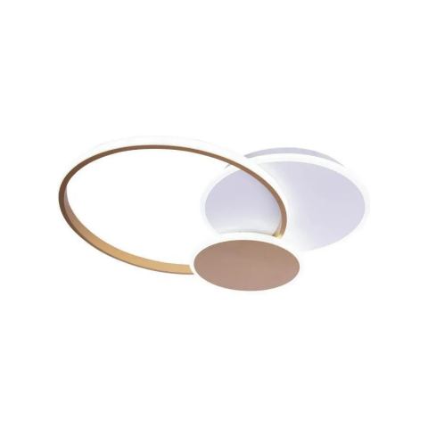 Lustre LED Aplicate - Lustra LED cu telecomanda KILLIAN 120W, 3 Cercuri, lumina Rece/Calda/Neutra, Dimabila, Auriu Alb