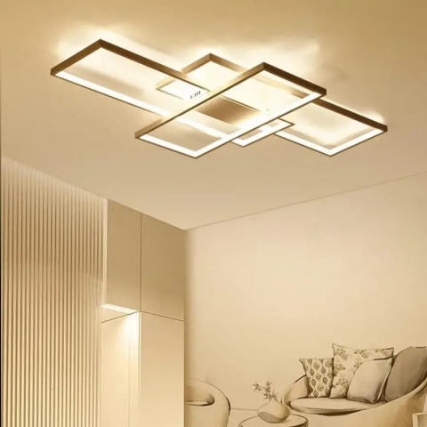 Lustră LED modernă cu telecomandă, 71W, lumină rece/caldă/neutră, intensitate reglabilă, alb [2]