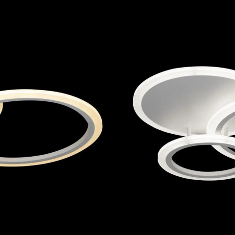 Lustra LED cu telecomanda LUCY 52W, 3 Cercuri, lumina Rece/Calda/Neutra, Dimabila, Alb [1]