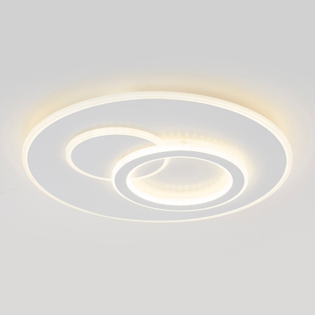 Lustra LED cu telecomanda NOLUX 120W, Rotunda, lumina Rece/Calda/Neutra, Dimabila, Alb [2]