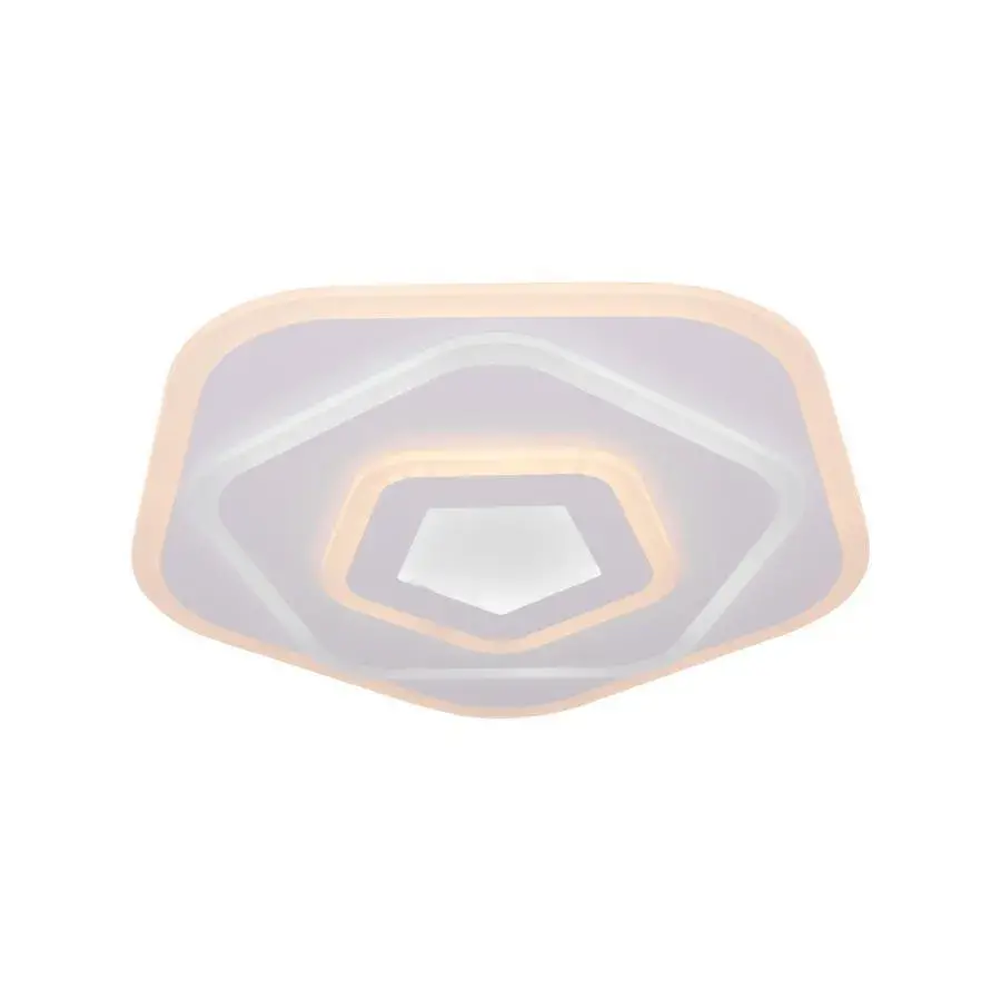 Lustra LED moderna 59W cu telecomanda, dimabila, 3 tipuri de lumina, design alb elegant [2]