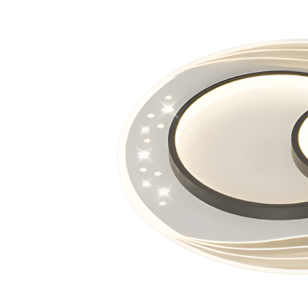 Lustra LED cu telecomanda SERPENTA 125W, Rotunda, lumina Rece/Calda/Neutra, Dimabila, Negru [1]