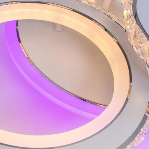 Lustra Led Maroja cu Telecomanda, 158W, Acril si Cristal, Dimabila, RGB [3]