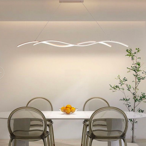 Lustre LED - Lustra LED moderna 35W cu telecomanda, dimabila, 3 tipuri de lumina, finisaj alb