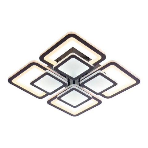 Lustra LED cu telecomanda SUSAN, 77W, 4 Patrate, lumina Rece/Calda/Neutra, Dimabila, Negru [2]