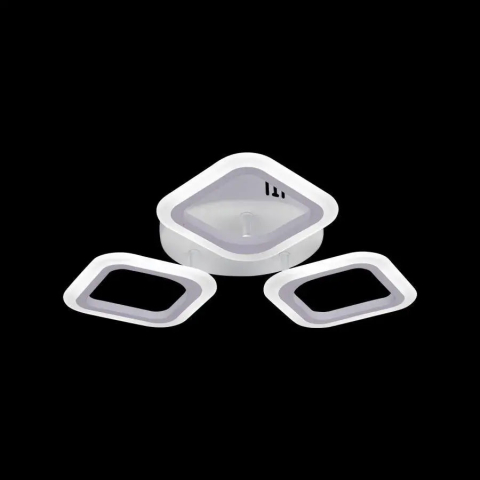 Lustra LED 24W, 3 Patrate, Alb, Lumina Neutra – Moderna [1]