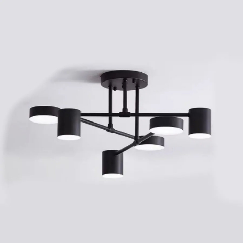 Lustra LED GALIOS 72W, 6 Elemente, lumina Rece/Calda/Neutra, Negru [1]