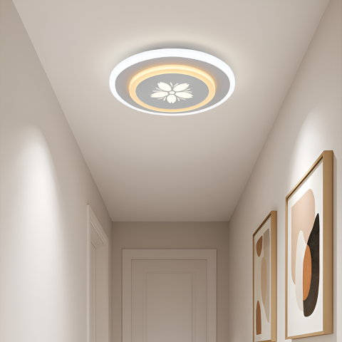 Lustre LED Aplicate - Lustra LED GUARELLA, 30W, Rotunda, lumina Rece/Calda/Neutra, Alb
