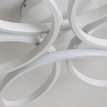 Lustra LED impletita cu telecomanda, 75W, alb, lumina rece/calda/neutra, intensitate reglabila [4]