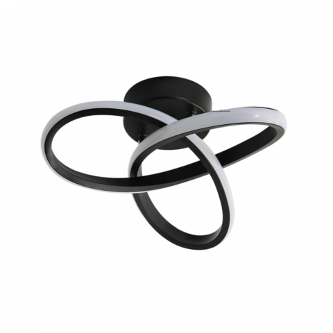 Lustra LED Infinity 26W, 3 Tipuri de Lumina, Finisaj Negru – Design Modern si Iluminare Versatila pentru Spatii de Pana la 15m² [6]