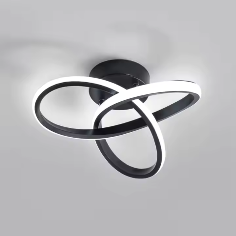 Lustra LED Infinity 26W, 3 Tipuri de Lumina, Finisaj Negru – Design Modern si Iluminare Versatila pentru Spatii de Pana la 15m² [7]