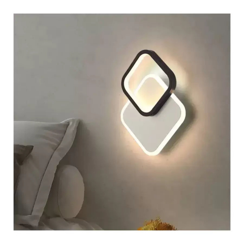 Lustră LED pătrată 30W, alb-negru, lumină rece/caldă/neutră, design modern [1]