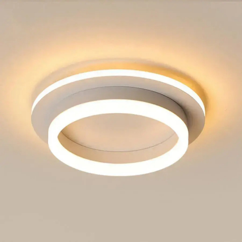 Lustra LED 24W, Rotunda 20cm, Alb – 3 Tipuri Lumina - Moderna [1]