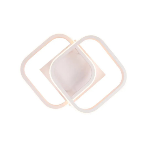 Lustra LED moderna dimabila cu 2 romburi suprapuse, 24W, 3 tipuri de lumina, design alb minimalist [5]