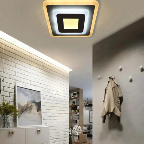 Lustra LED MORNIKA 14W, Diametru 25cm, Patrata, lumina Neutra, Alb [2]