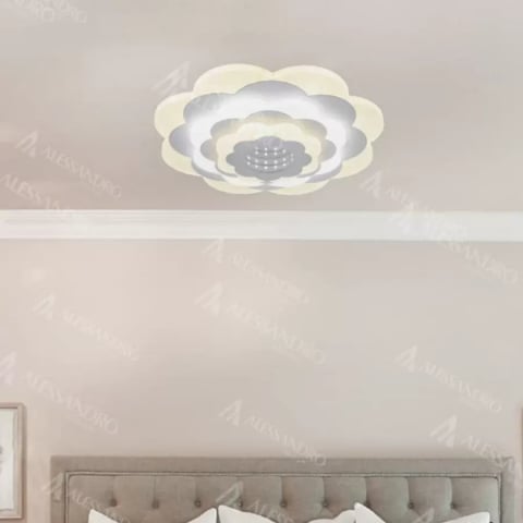 Lustre LED - Lustra LED NEXA 3D, 36W, Diametru 24cm, lumina Rece/Calda/Neutra, Alb