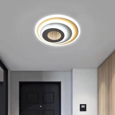 Lustre LED Aplicate - Lustra LED NEXA ROTUND 3D 38W, lumina Rece/Calda/Neutra, Alb