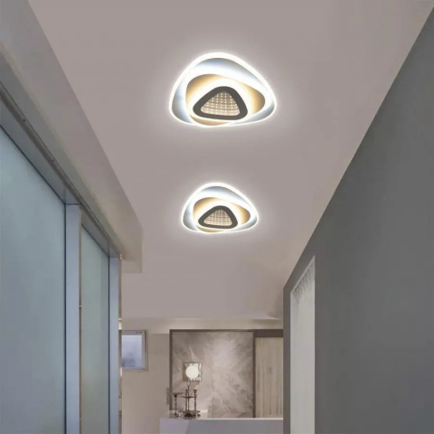 Lustre LED Aplicate - Lustra LED NEXA Triunghi 3D 36W, Alb, Lumina Rece/Calda/Neutra