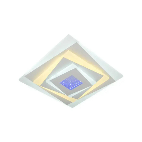 Lustra LED NIVARA RGB 3D 20W, lumina Rece/Calda/Neutra, Alb [2]