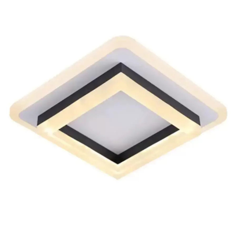 Lustra LED SOLENA Patrata Alb Negru, 15W, Lumina Rece/Calda/Neutra [1]