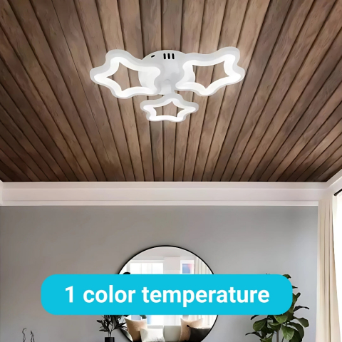 Lustra LED 30W cu 3 forme de stelute, lumina rece alba, design modern pentru dormitor, camera copii, hol, baie, bucatarie [1]