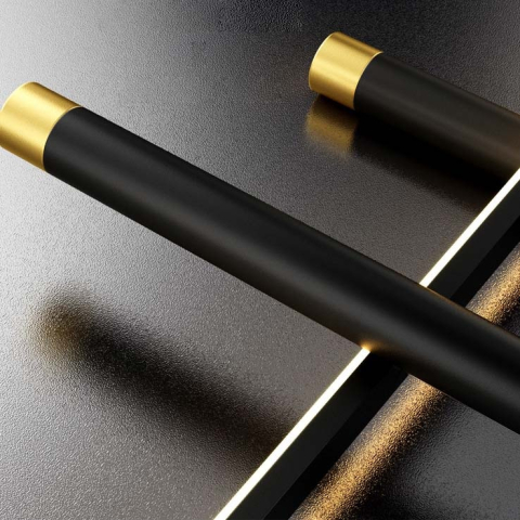 Lustra LED suspendata 80W cu telecomanda, dimabila, lumina calda neutra rece, negru [11]