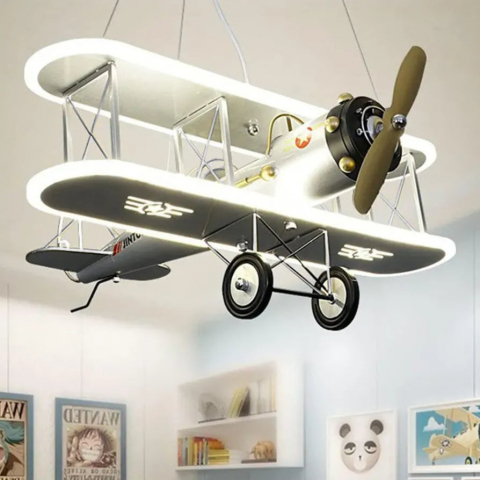 Lustre LED - Lustra LED suspendata AVION 148W, lumina Rece/Calda/Neutra, Alb Gri