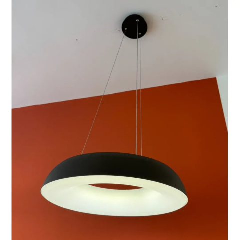 Lustre LED Suspendate - Lustra LED suspendata cu Telecomanda CHIARA, 37W, Lumina Rece/Calda/Neutra, Dimabila, Negru