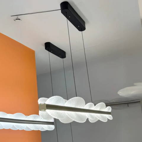 Lustre LED Suspendate - Lustră LED suspendată 36W, dimabilă cu telecomandă, 3 tonuri lumină, înălțime reglabilă, negru - ISOTTA