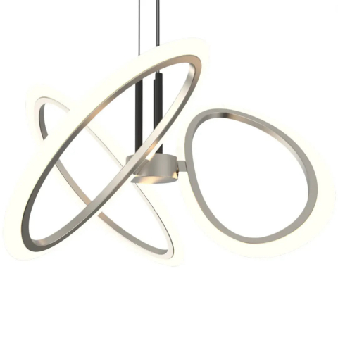 Lustra LED suspendata cu Telecomanda RIMINI 48W, 3 Elemente, lumina Rece/Calda/Neutra, Dimabila, Auriu [1]