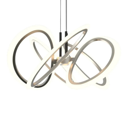 Lustra LED suspendata cu telecomanda RIMINI 80W, 5 Elemente, lumina Rece/Calda/Neutra, Dimabila, Auriu [1]