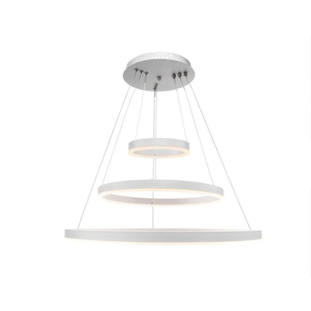 Lustra LED 84W cu telecomanda si 3 cercuri dimabila lumina reglabila alb [2]