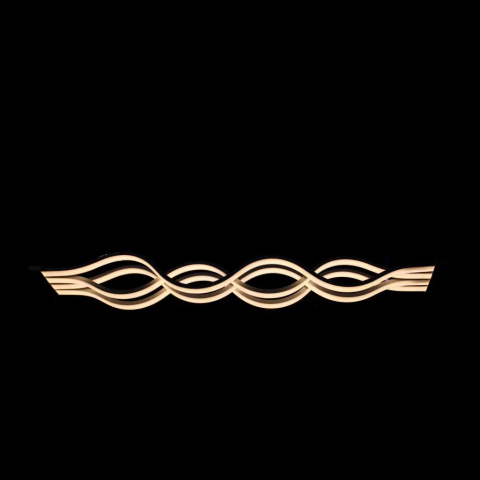 Lustra LED 105W - 140W, Design Modern Ondulat, Alb, Cu Telecomanda, Intensitate si Temperatura de Lumina Reglabile (Rece/Calda/Neutra), Inaltime Ajustabila, Iluminare Puternica si Elega [3]