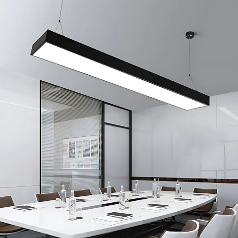 Lustra LED suspendata DARIN, 96W, Inaltime Reglabila, Lumina Rece, Negru [3]