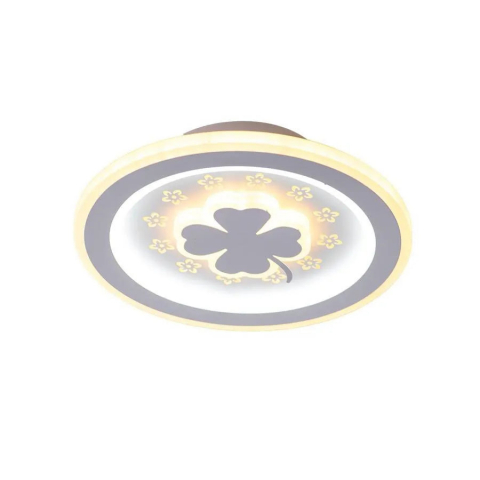 Lustre LED - Lustra LED TRIFOI RGB ROZA 24W, lumina Rece/Calda/Neutra, Alb