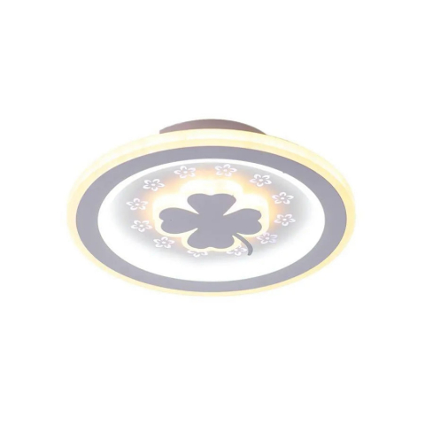 Lustra LED TRIFOI RGB ROZA 24W, lumina Rece/Calda/Neutra, Alb [1]